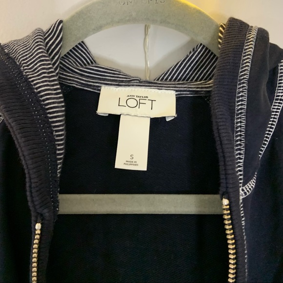 Ann Taylor Loft Navy Women’s Small Zip Up Jacket - Picture 2 of 4